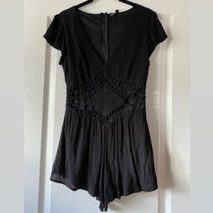 Windsor Romper Crochet Center Detail